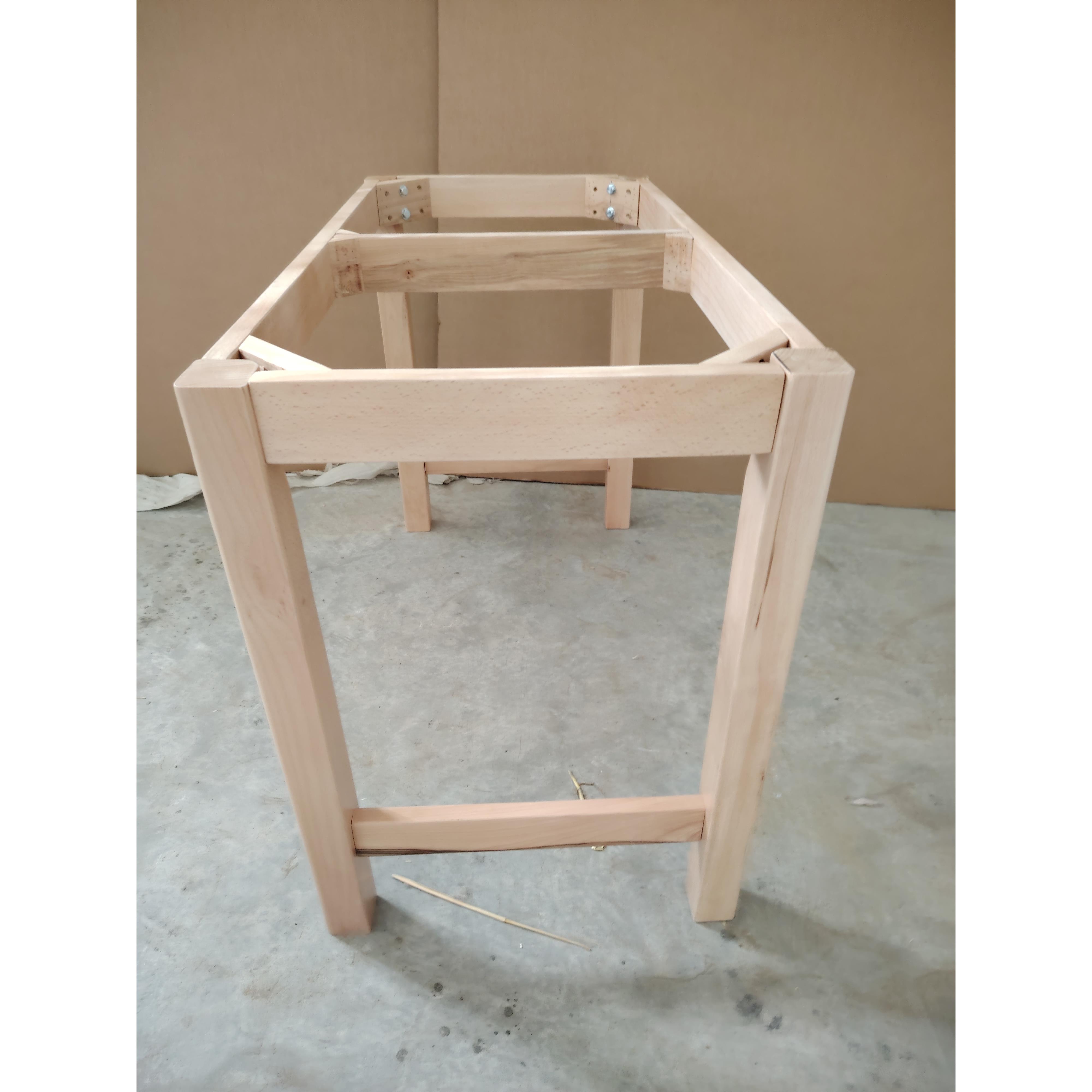 全实木加粗支架餐桌桌腿长方形框架木桌脚桌子腿桌架学习桌架子