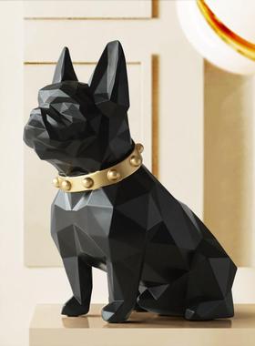 ins法斗北欧可爱小狗摆件创意家居客厅电视柜酒柜装饰工艺品摆设