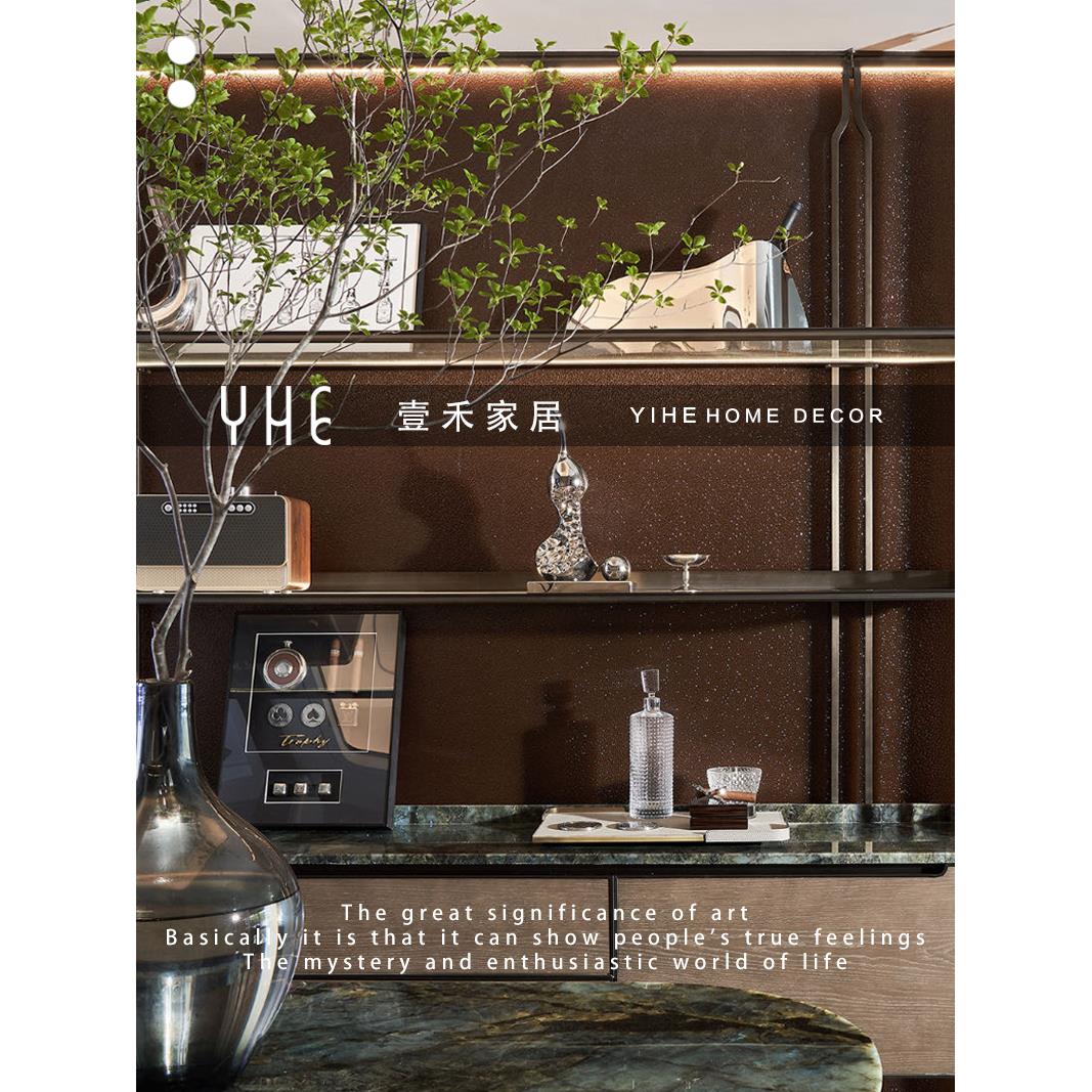 样板房别墅洋房餐边柜层架软装饰品摆件雪茄红酒主题冰桶酒器托盘