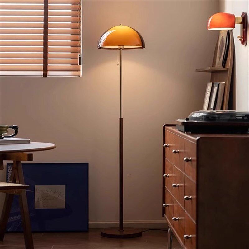 落地灯中古风客厅沙发旁高级感氛围复古法式艺术卧室床头立式台灯