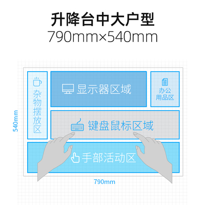 精选Brateck北弧升降桌站立工作台笔记本台式办公电脑可调节增高