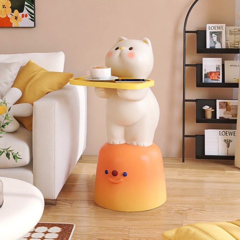 精选可爱猫落地灯一体儿童房卧室床头柜置物客厅沙发旁边的高级感