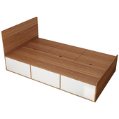 精选定制榻榻米床箱储物柜1.2m单人床收纳组合床地台床白色香港小