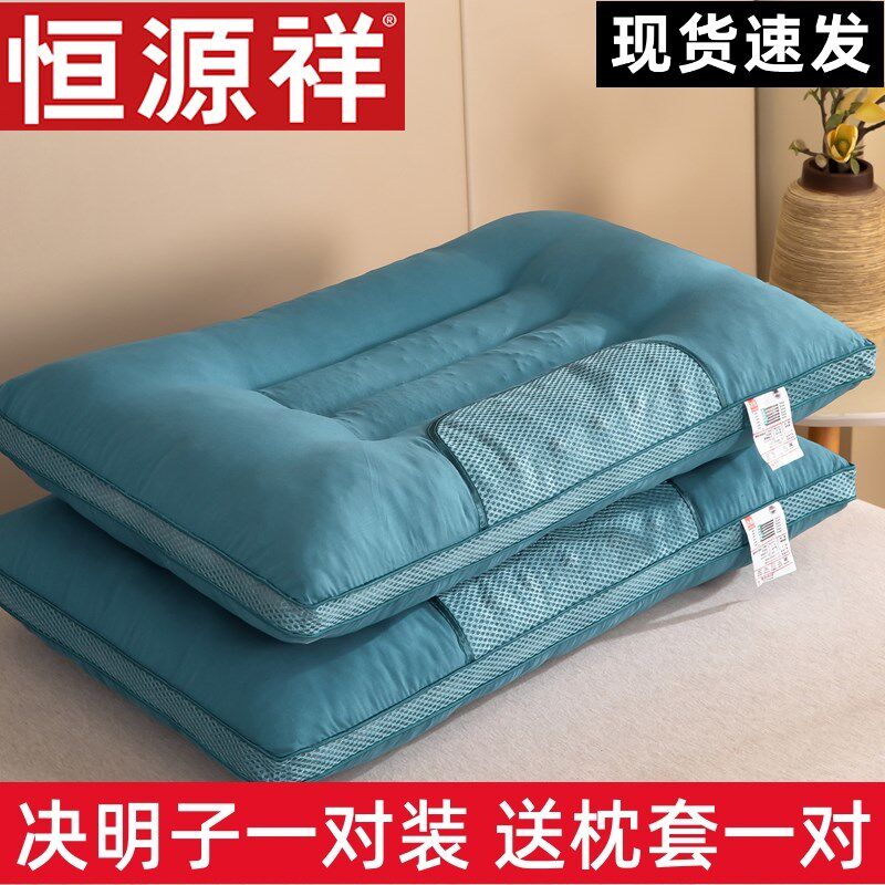 枕头枕芯决明子荞麦一对装带枕套家用助睡眠护颈椎学生宿舍夏男女