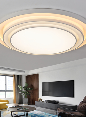 精选2021年新款客厅灯圆形大尺寸现代简约1米大厅灯80cm卧室led吸