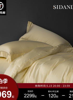 SIDANDA120支兰精天丝四件套春夏凉感丝滑床单床笠纯色简约镂空