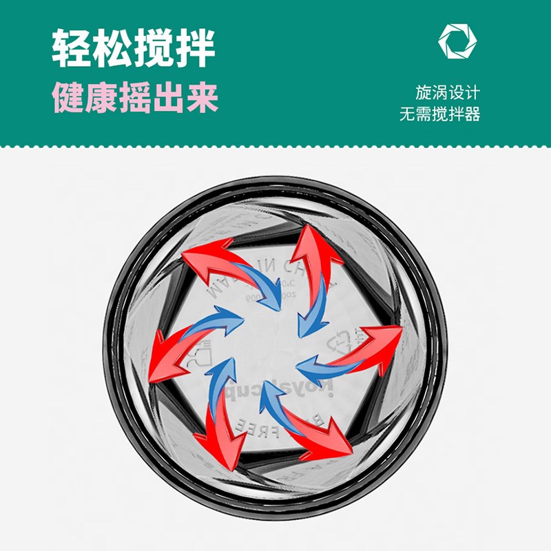 2024新款搅拌咖啡摇摇健身夏天季蛋白质粉男士女生塑料运动水杯子