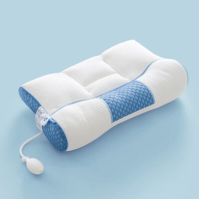 每晚深睡可调节高度气囊枕分区护颈枕久睡不塌陷枕头颈椎枕充气