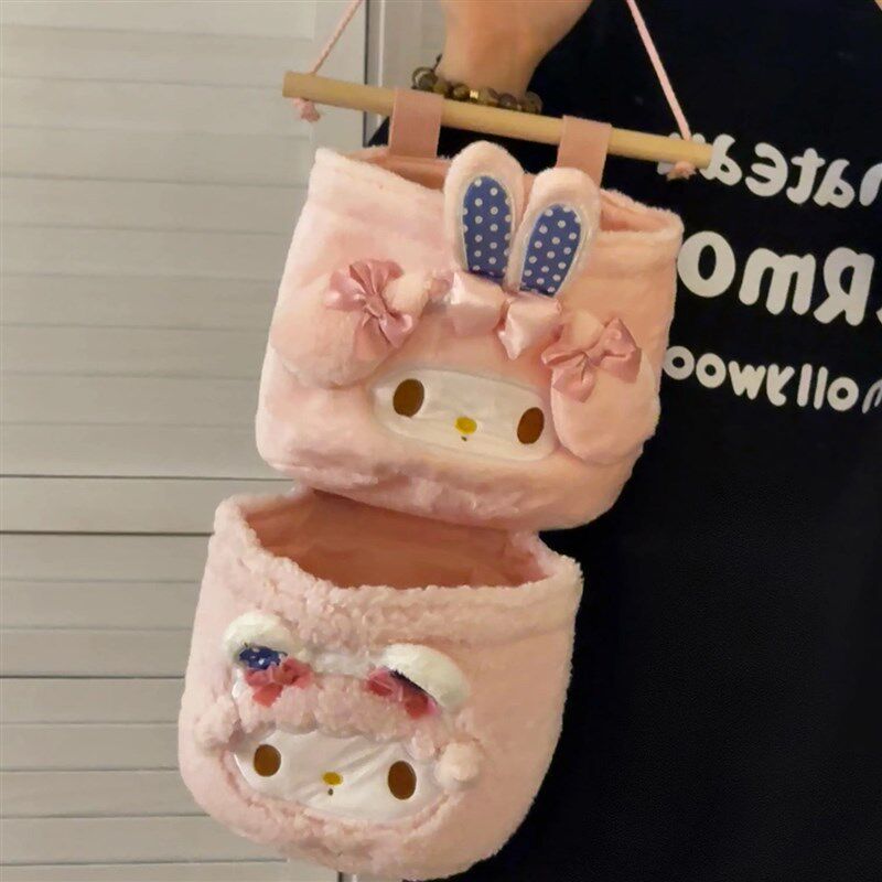 少女心立体挂篮客厅卧室床头可爱卡通零食杂物收纳筐门后收纳篮子