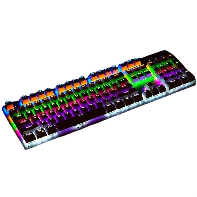 新盟KB901金属机械键盘青轴台式电脑办公打字外接游戏电竞外设