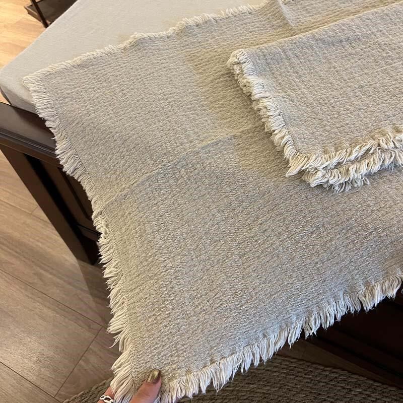 【仅19件】50*80cm100汉麻雨露枕巾加厚四季通用原麻亚麻枕头套子