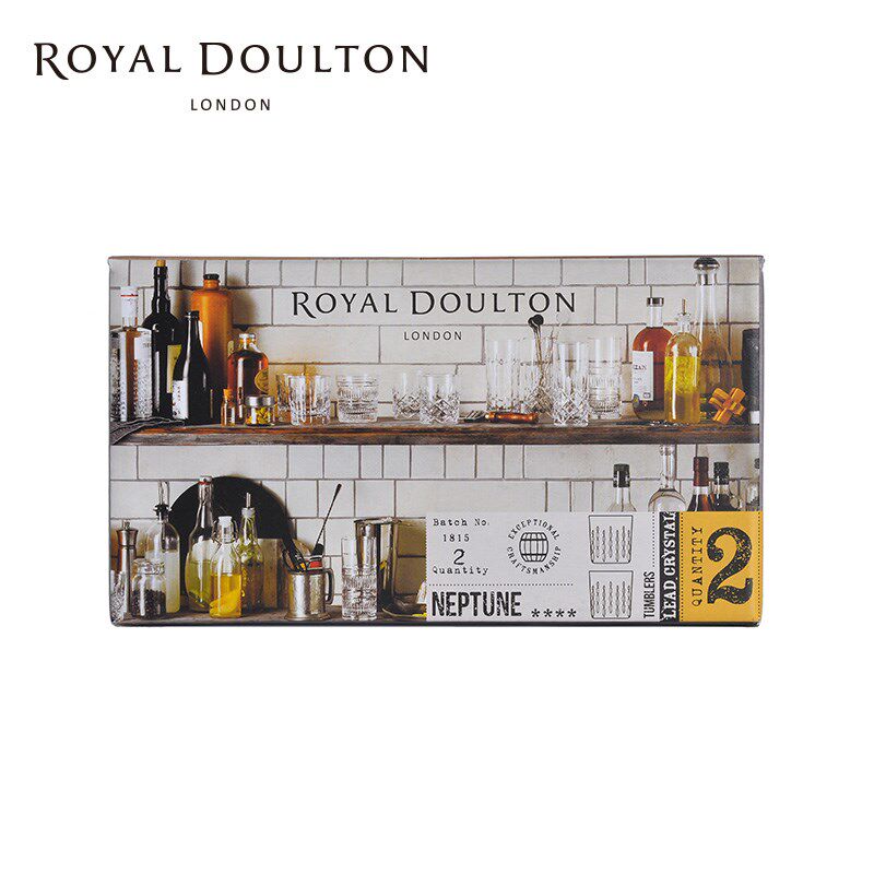 Royal Doulton皇家道尔顿NEPTNE水晶玻璃水杯威士忌酒杯套装