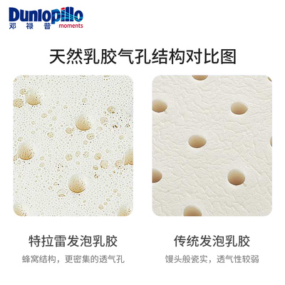 邓禄普DUNLOPILLO进口乳胶枕儿童枕头婴儿橡胶记忆枕芯0-16岁防螨