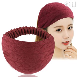 护脑门防风发带抹额女保暖冬季遮额头头巾遮白发神器月子产后头套