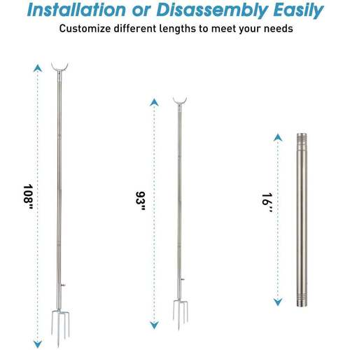 节日灯串支架杆带地插G40灯串支架