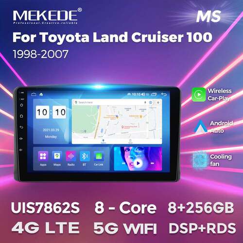 适用丰田LandCruiser1001998-2007款安卓大屏中控导航Carplay