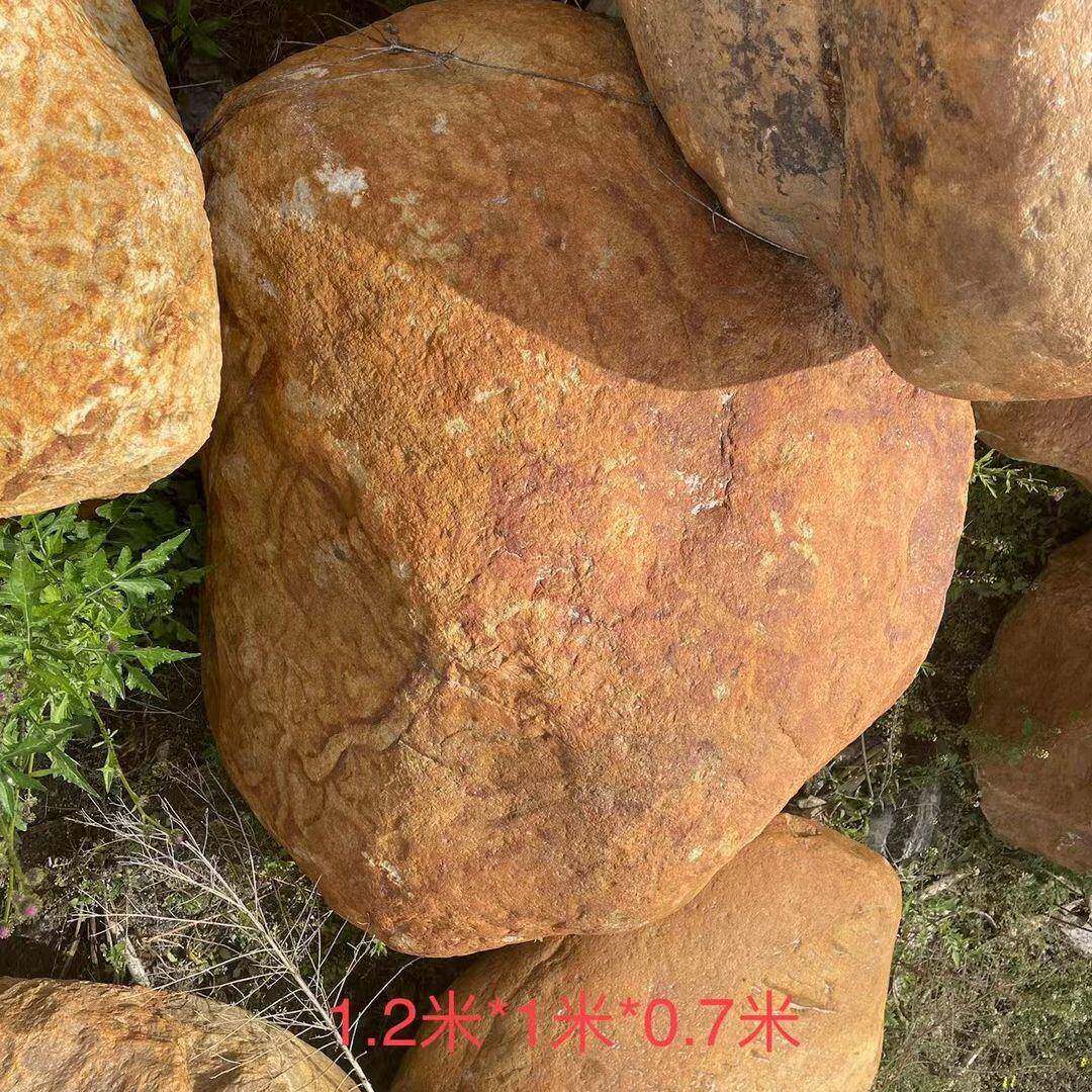 黄蜡石园林庭院景观石天然籽料黄色石头假山造景摆件小原石毛料
