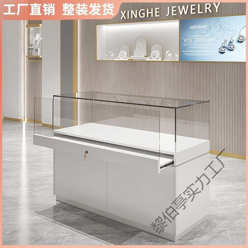商场玻璃柜展示柜珠宝首饰柜台样品展览陈列柜博物馆文物展台