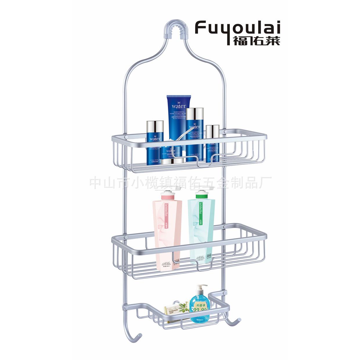 太空铝毛巾架免打孔枪灰色浴室置物架卫生间厕所浴巾架壁挂洗手间