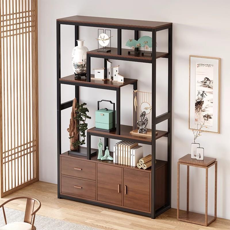 家用货架展示柜屏风隔断新中式博古架置物架落地镂空收纳架陈列架