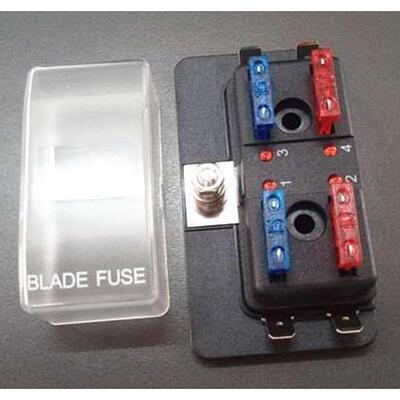 YUJIE/宇捷改装汽车游艇房车电路保护4路带灯含15A插片保险盒