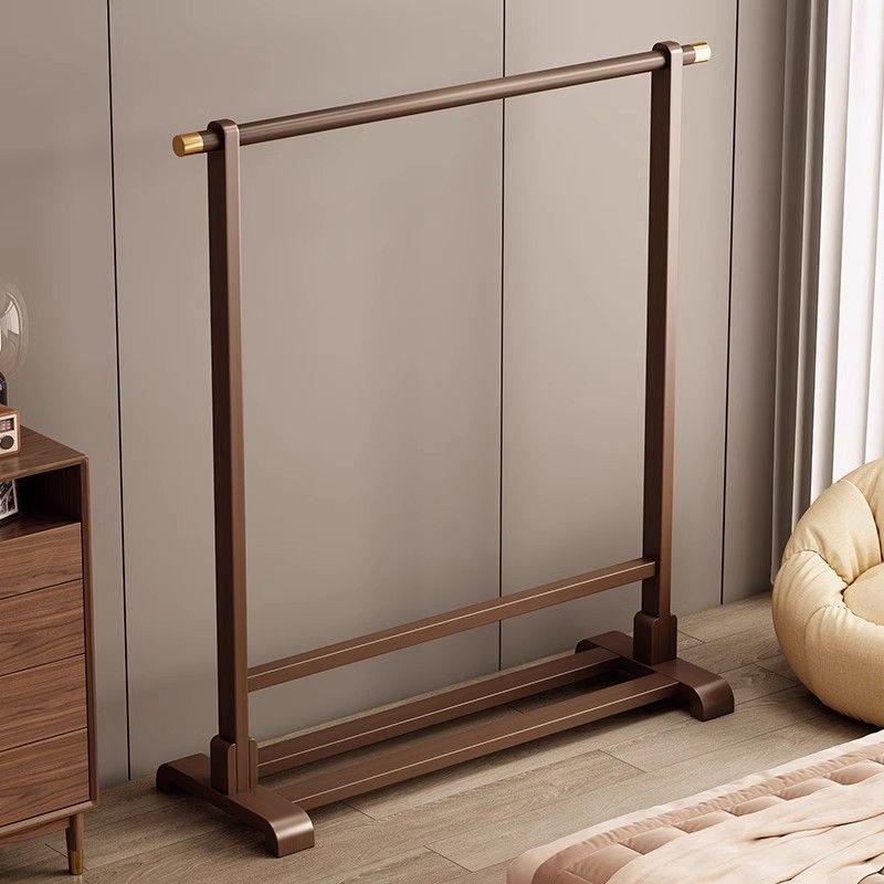 挂衣架落地卧室简易衣架子家用出租房房间衣服实木置物立式衣帽架