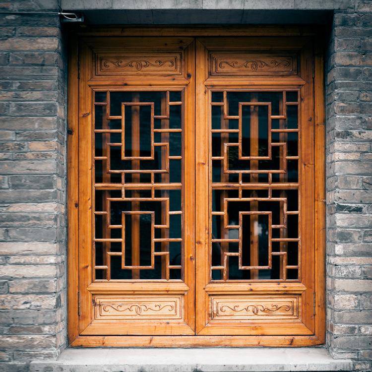 东阳木雕中式实木仿古门窗花格榆木窗户屏风直销