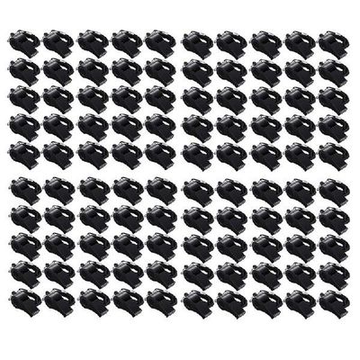 100 Pcs Black Lanyard Plastic Whistles Coaches Referees