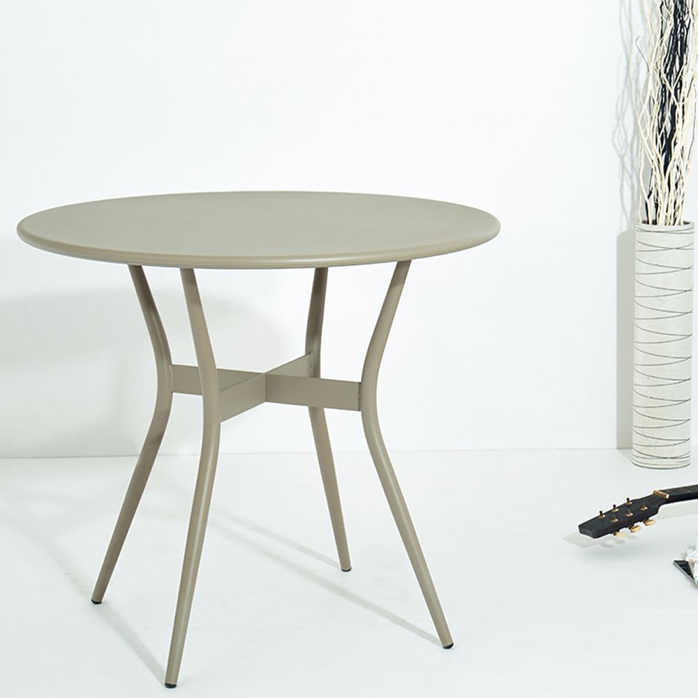 铁桌子圆方形白黑色铁桌咖啡奶茶餐桌休闲桌洽谈铁艺圆桌户外长桌