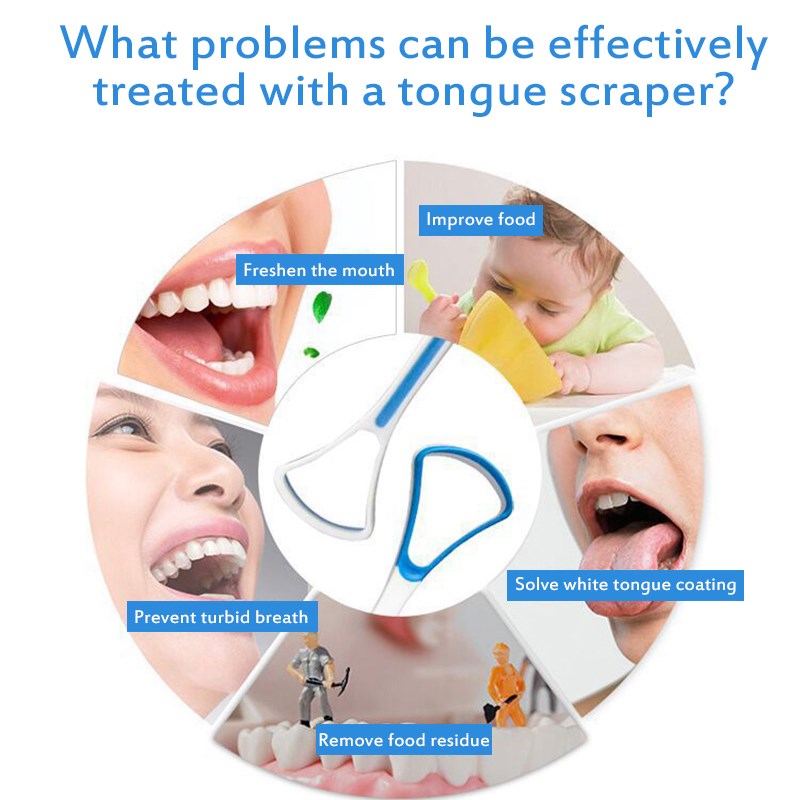 1pc escova de sucata de lngua raspador de limpeza cuidados