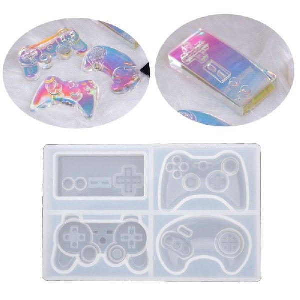 4-Styles Game Consoles Handle Pendant Silicone Resin Mold
