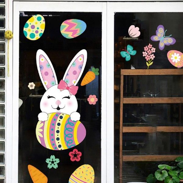 9Pcs High Quality Easter Window Clings Decorations 3 Styles