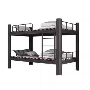 双层床上下铺铁架床学校员工宿舍高低床公寓型材床加厚铁艺床厂家
