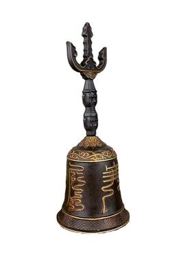 新款黄铜手摇铃道三叉金刚铃法器天蓬帝钟手摇铃道法器铜铃铛摆件