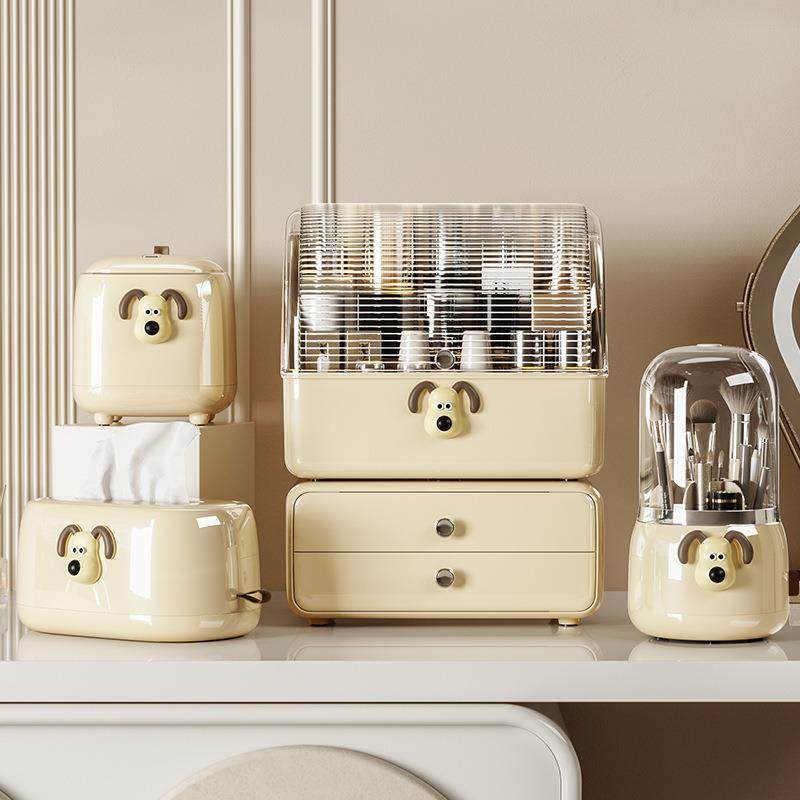 防尘护肤品收纳盒储物盒化妆盒套装桌面妆品收纳网红抖音款,收纳整理,首饰盒,淘宝优惠券,粉丝福利购,淘宝优惠卷