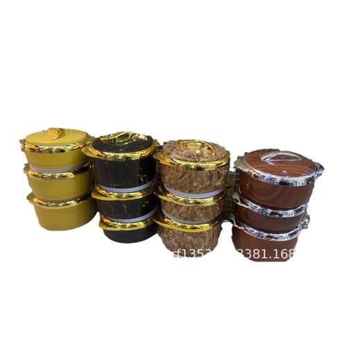 外贸3PCS外贸热销非洲1500ML2000ML2500ML圆保温盒3PCS/SET