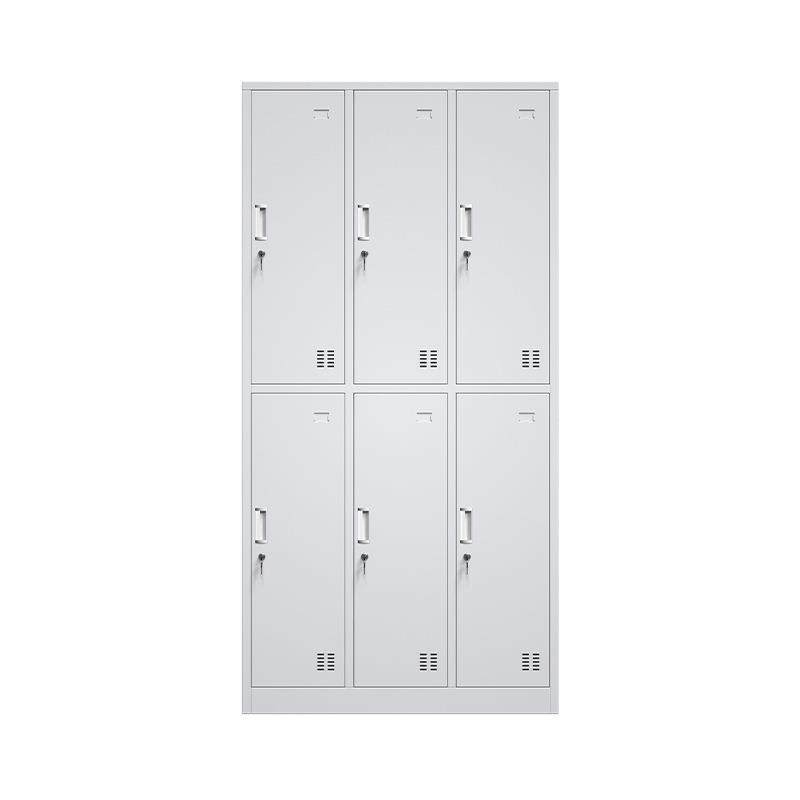 钢制更衣柜4门6门员工铁皮储物柜带锁健身房存包柜浴室换衣柜子