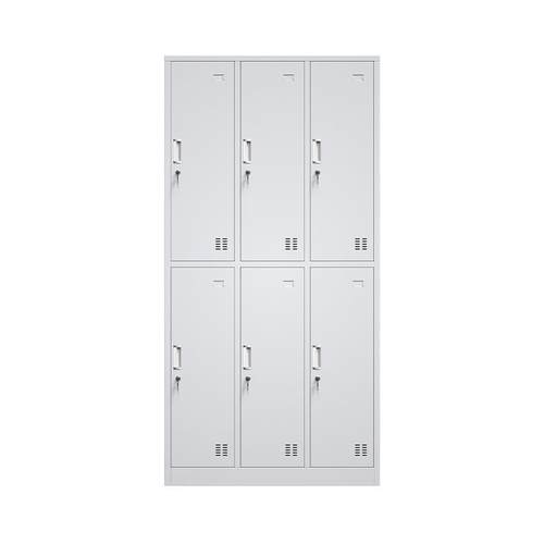 钢制更衣柜4门6门员工铁皮储物柜带锁健身房存包柜浴室换衣柜子