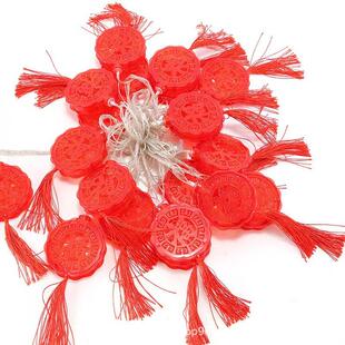 2025年春节太阳能彩灯灯笼节日装饰挂饰场景布置厂家新年福字农村