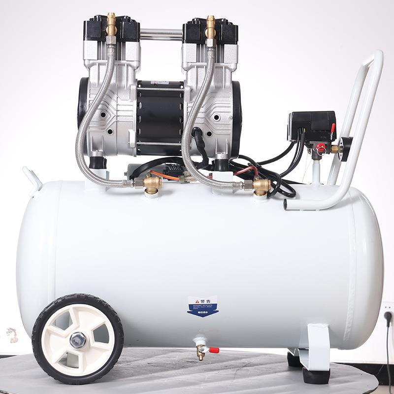 1800W-60L无油静音木工喷漆牙科充气泵220V小型空气压缩机