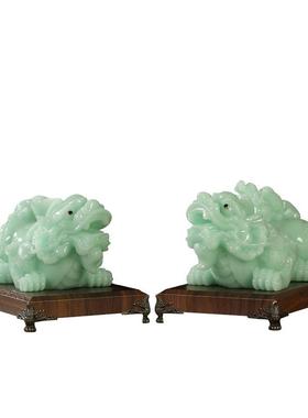 招财貔貅摆件一对貔恘高档办公室老板桌客厅前台装饰店铺开业礼品