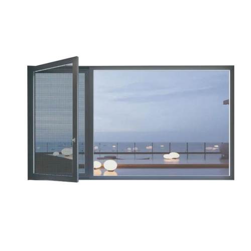 厂家断桥铝合金平开窗阳台室内防盗玻璃封窗防蚊窗纱一体系统窗