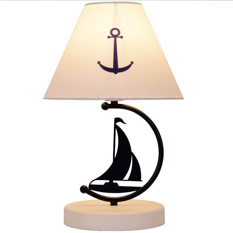 儿童房台灯男孩卧室床头灯地中海风格装饰创意卡通男童家用灯饰