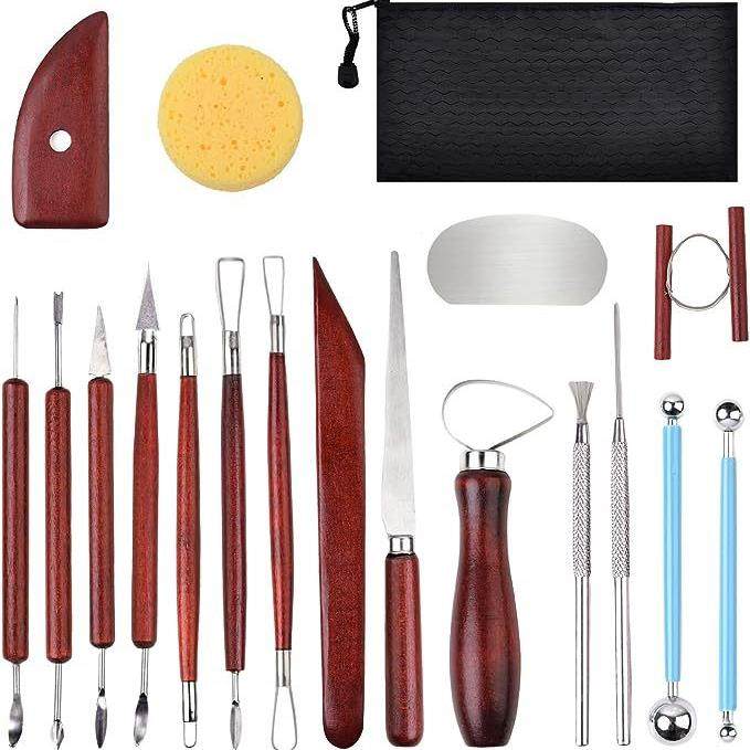 陶艺木质18件金属镭丝刀泥塑陶泥雕刻刀石朔软陶粘土工具,文具电教/文化用品/商务用品,其它,淘宝优惠券,粉丝福利购,淘宝优惠卷