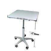 HK简约带滑轮圆桌可升降电脑桌懒人床边移动休闲小桌子家用会