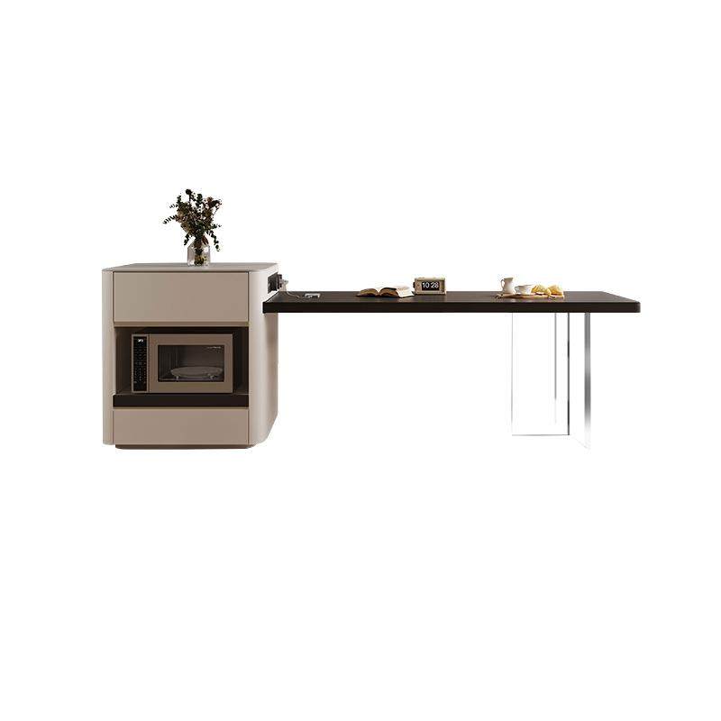 意式极简岛台餐桌一体家用多功能烤箱新款可伸缩岩板悬浮倒台饭桌,住宅家具,岛台,淘宝优惠券,粉丝福利购,淘宝优惠卷