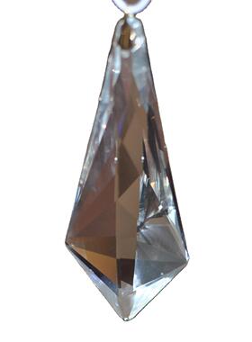 120mm长牛角折射反光水晶婚庆摄影道具吊灯配件珠帘吊坠美式风格