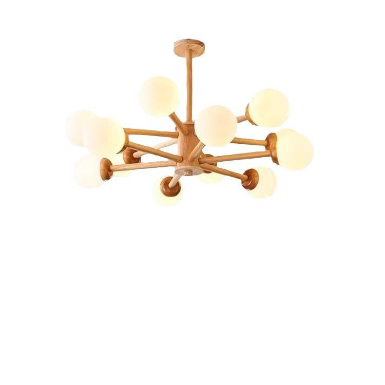 卧魔豆木艺厅吊灯客餐厅灯日式侘寂风民219灯饰宿北欧原木风格室