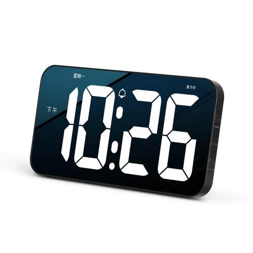 LED闹钟挂钟大数字发光挂钟数码万年历家居挂钟