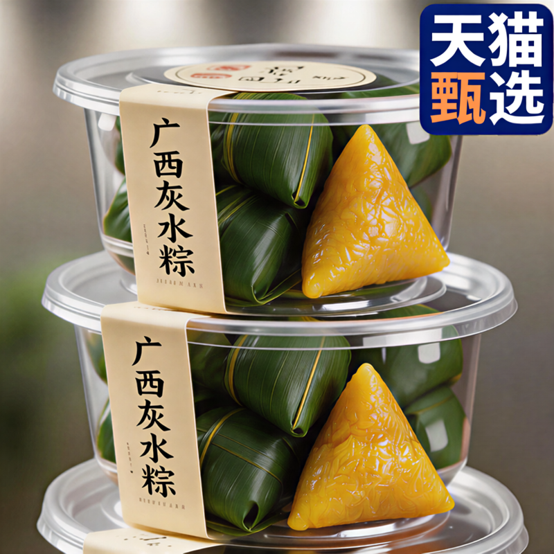 央妈推荐！广西灰水粽碱水粽草木灰客家手工糯米粽端午清水粽特产 - 实物图